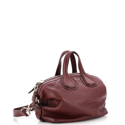 Givenchy Nightingale Satchel Waxed Leather Medium Purple